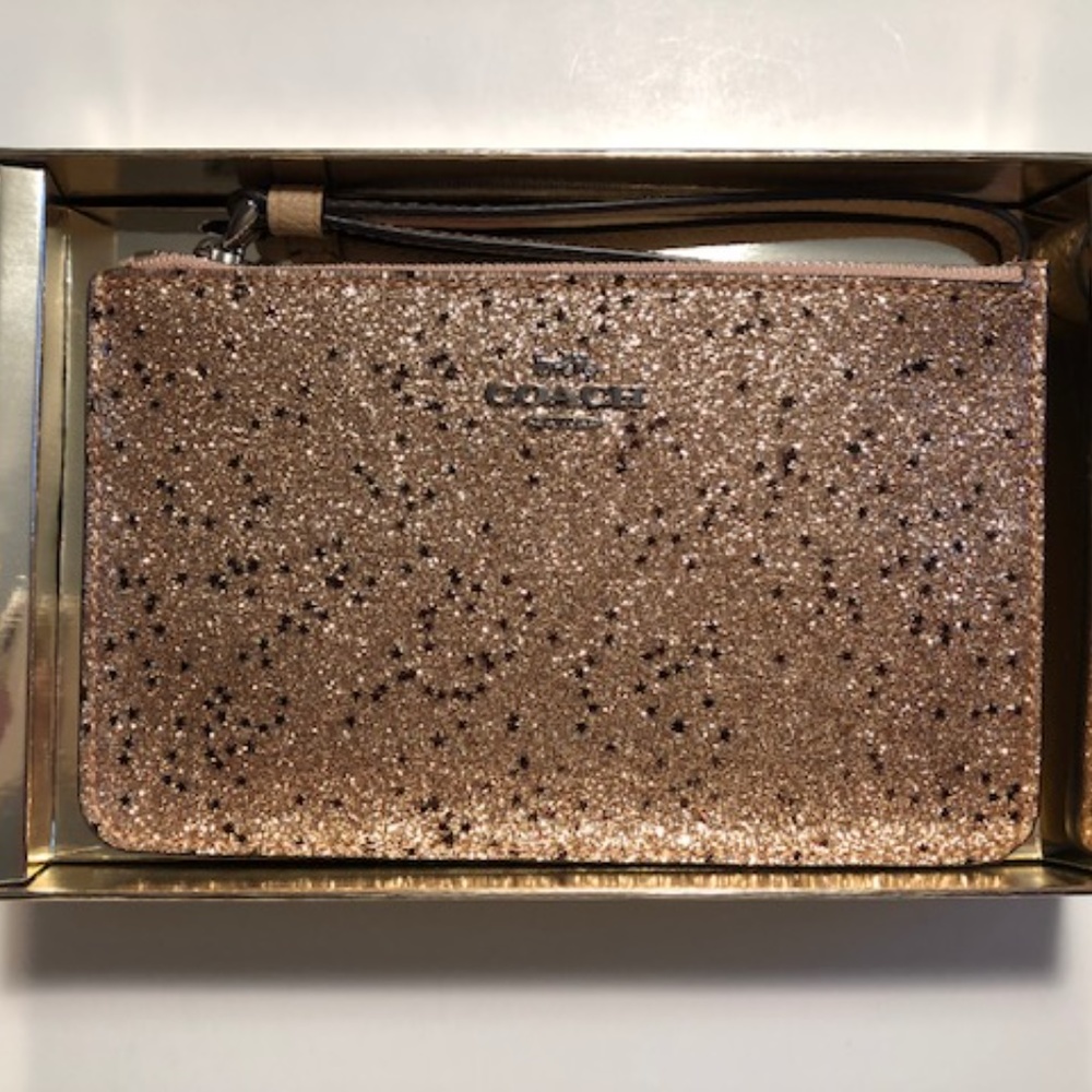 Coach glitter small wristlet. NWT. - Picture 3 of 4